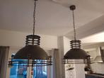 Twee grote industriële hanglampen, Huis en Inrichting, Lampen | Hanglampen, Ophalen, Gebruikt, 50 tot 75 cm, Metaal
