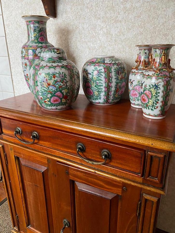 Antiek Chinees Servies - Rose Medallion, Antiek en Kunst, Antiek | Keramiek en Aardewerk, Ophalen of Verzenden