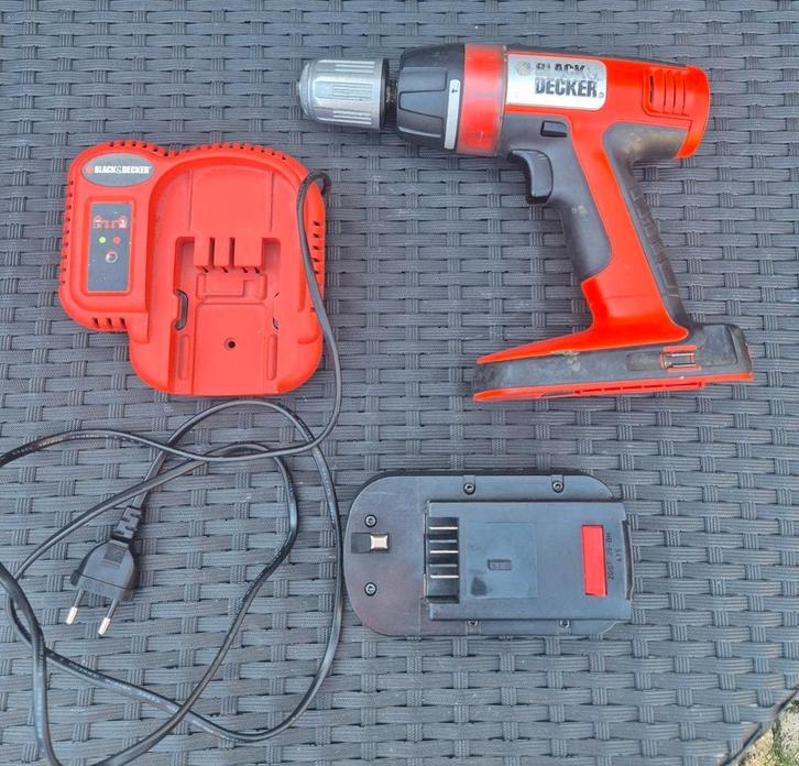 Accuboormachine black en decker., Doe-het-zelf en Verbouw, Gereedschap | Boormachines, Gebruikt, Boor- en Schroefmachine, Ophalen of Verzenden