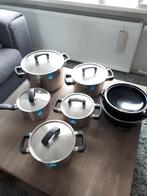 Nieuwe BK pannenset 5-delig en 2 braadpannen, Huis en Inrichting, Keuken | Potten en Pannen, Ophalen, Nieuw, Rvs, Koekenpan of Braadpan