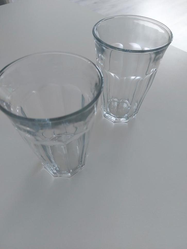 Duralex France Glazen - Set van 2, Huis en Inrichting, Keuken | Servies, Zo goed als nieuw, Glas of Glazen, Effen, Glas, Ophalen of Verzenden