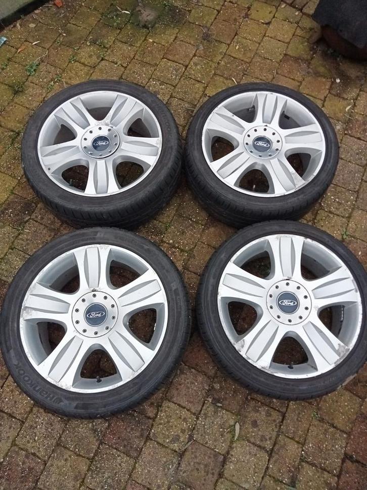 Ford Velgen 18 inch met Zomerbanden, Auto-onderdelen, Banden en Velgen, Velg(en), Zomerbanden, 18 inch, 245 mm, Personenwagen