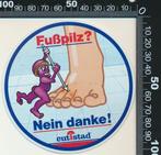 Sticker: Cutistad - Fuspilz nein danke, Ophalen of Verzenden, Zo goed als nieuw, Bedrijf of Vereniging