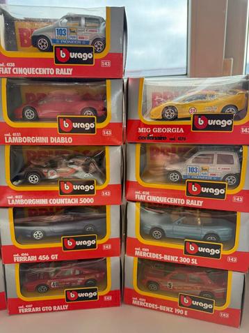 19 Burago Miniatuurauto's 1/43 beschikbaar voor biedingen