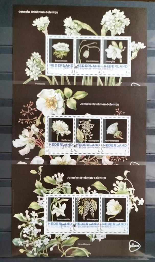 3 Blokken Janneke Brinkman Gestempeld., Postzegels en Munten, Postzegels | Nederland, Gestempeld, Verzenden