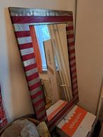 Jaren 80 design spiegel ingelegd met zink.75x125cm., Huis en Inrichting, Woonaccessoires | Spiegels, Ophalen, Gebruikt, Rechthoekig