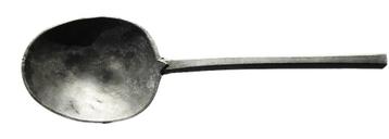 Tinnen Lepel 1650-1775 Gekroonde roos achterkant bak  L014  beschikbaar voor biedingen