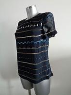 French Connection shortsleeve met pailletten, maat 36, French Connection, Blauw, Ophalen of Verzenden, Zo goed als nieuw