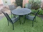 Te koop; metalen tuinset met bankje van Kettler met kussens, Tuin en Terras, Tuinsets en Loungesets, Ophalen, Overige materialen