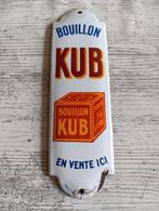 zeldzaam kub bouillon emaille deurpost bordje reclame, Ophalen of Verzenden, Gebruikt, Reclamebord
