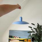 Vintage blauwe hanglamp, Ophalen of Verzenden, Zo goed als nieuw, Metaal, Minder dan 50 cm