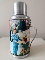 Leuke gedecoreerde vintage thermosfles, Huis en Inrichting, Ophalen, Gebruikt, Overige stijlen