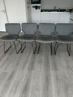 4 Schillig Eetkamerstoelen - Grijs/Metallic, Huis en Inrichting, Ophalen