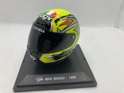 6571: Helm - MotoGP - Max Biaggi - 1995 - Atlas 1:5, Hobby en Vrije tijd, Modelauto's | 1:5 tot 1:12, Zo goed als nieuw, Overige typen