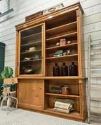 XL Antieke/vintage houten apothekerskast,Brocante winkelkast, Ophalen of Verzenden