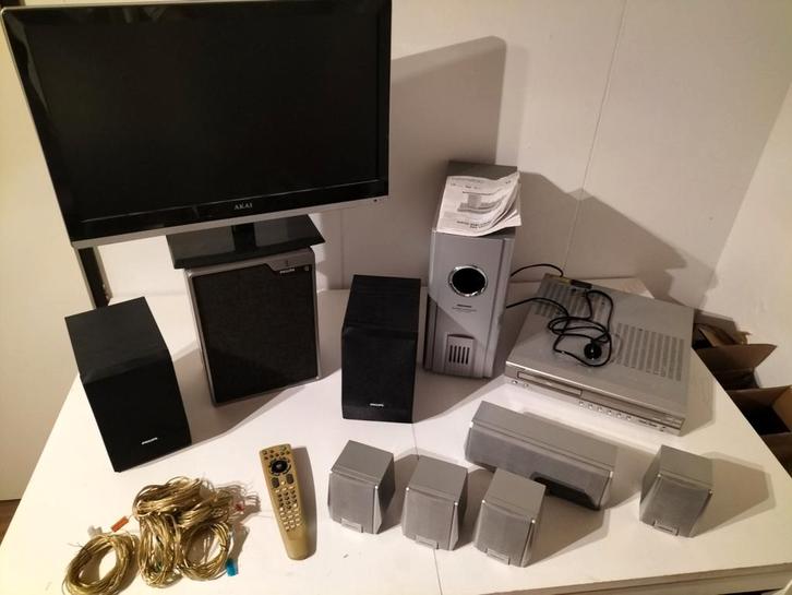 Home Cinema Set - Philips, Daewoo, Akai verzameling, Audio, Tv en Foto, Home Cinema-sets, Gebruikt, Dvd-speler, Ophalen of Verzenden