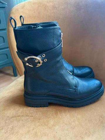 Posh by Poelman stoere zwarte bikerboots mt 40 1x opgelopen beschikbaar voor biedingen