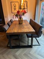 Eethoek steigerhout, Ophalen, Overige materialen, Gebruikt, 200 cm of meer