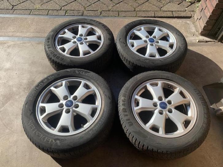 FORD TRANSIT CONNECT VELGEN + WINTERBANDEN 205 60 R16, Auto-onderdelen, Banden en Velgen, Banden en Velgen, Winterbanden, 16 inch