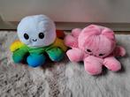 2 omkeerbare octopus knuffels met lachend of boos gezicht, Kinderen en Baby's, Speelgoed | Knuffels en Pluche, Ophalen of Verzenden