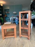 Twee bijzettafeltjes/salontafels - Massief teak hout, Ophalen