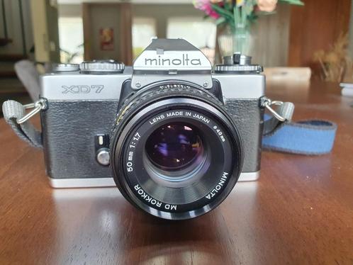 Minolta XD 7 + MD 50 mm 1.7, Audio, Tv en Foto, Fotocamera's Analoog, Gebruikt, Spiegelreflex, Minolta, Ophalen of Verzenden