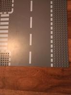 4 Donkergrijze Lego Wegplaten, Ophalen of Verzenden, Gebruikt, Losse stenen, Lego