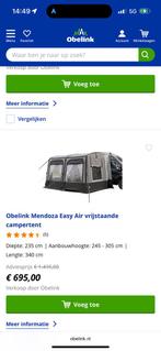 Obelink Mendoza campertent, Caravans en Kamperen, Tenten, Ophalen, Zo goed als nieuw