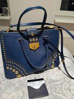 Prada blue Fuoco Turnlock Double Zip Tote Bag, Sieraden, Tassen en Uiterlijk, Tassen | Damestassen, Ophalen of Verzenden, Zo goed als nieuw