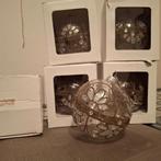 Kerstbol, glas, 10cm, kerstklokken, Ophalen of Verzenden