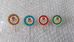 4 verschillende kleuren speldjes Vergeer kaas uit reeuwijk, Ophalen of Verzenden, Zo goed als nieuw
