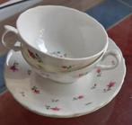 2 Porseleinen theekopjes met schotel, Antiek en Kunst, Antiek | Porselein, Ophalen of Verzenden