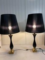 Vintage zwarte schemerlampen, Ophalen of Verzenden, Zo goed als nieuw, Vintage, 50 tot 75 cm