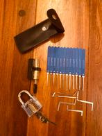 Lockpick oefenset met transparante sloten – compleet, Ophalen of Verzenden, Gebruikt, Meerdere media
