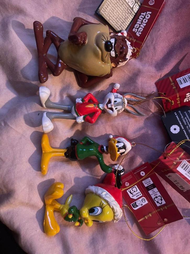 Looney Tunes Kerst Ornamenten Set, Diversen, Kerst, Nieuw, Ophalen of Verzenden