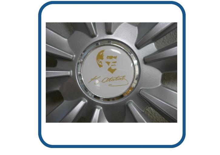 Ataturk naafstickers doming caravan en camper 3D, Epoxy, Verzamelen, Stickers, Nieuw, Overige typen, Verzenden