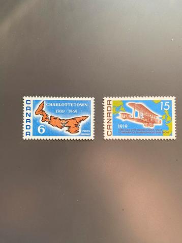 2 postzegels Canada postfris beschikbaar voor biedingen