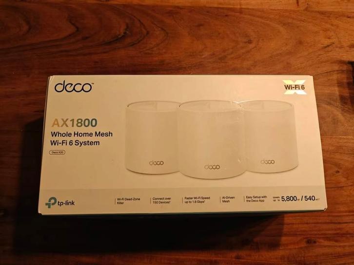 TP Link X20 Deco 3 pack (WiFi 6, Mesh systeem), Computers en Software, WiFi-versterkers, Zo goed als nieuw, Ophalen of Verzenden