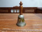 Vintage emaille op koper tafel bel, Ophalen of Verzenden