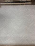 Lichtgrijze visgraat Vinyl Vloerbedekking - 4m x 3,8m, Ophalen, Nieuw, Grijs, Vinyl