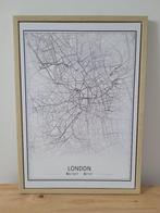 Canvas plattegrond Londen/London (70 x 50), Huis en Inrichting, Woonaccessoires | Lijsten, Overige materialen, Gebruikt, Ophalen of Verzenden