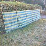 Windscherm. Strandzeil. Geel-Blauw. Platiek., Caravans en Kamperen, Windschermen, Ophalen, Gebruikt