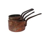 Zware Franse koperen pannenset van Mauviel voor Chomette, Ophalen of Verzenden