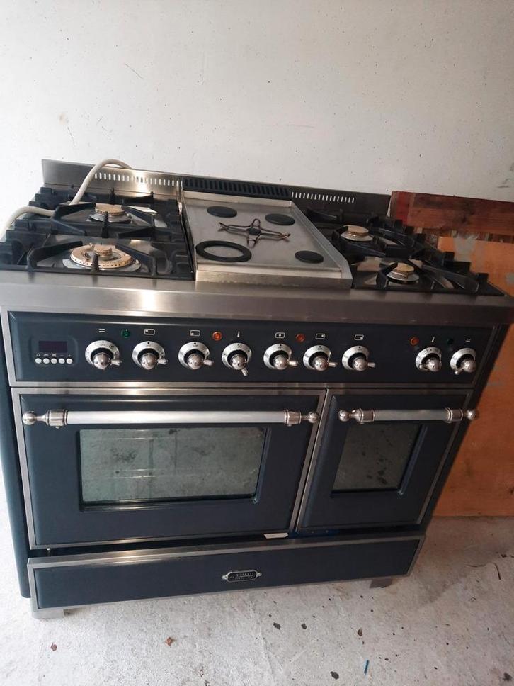 Borreti majestic gasfornuis, Witgoed en Apparatuur, Fornuizen, Zo goed als nieuw, Vrijstaand, Gas, 5 kookzones of meer, 90 tot 95 cm