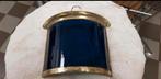 Oude Bootlamp - Bodemvondst - Blauw Glas - Opgeknapt, Antiek en Kunst, Ophalen of Verzenden