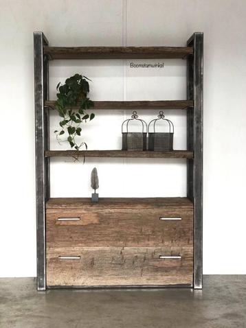 Ladekast | Boekenkast | Wandmeubel | Vakkenkast | Kast hout beschikbaar voor biedingen