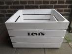 Levi's witte houten kist, Huis en Inrichting, Ophalen of Verzenden, Gebruikt