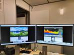 HP Z27n en Dell P2720DC op monitorstandaard voor 2 schermen, Computers en Software, Monitoren, Ophalen, IPS, Full HD, Zo goed als nieuw