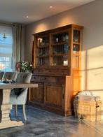 Teakhouten kast, Huis en Inrichting, Kasten | Buffetkasten, Ophalen, 200 cm of meer, 50 tot 75 cm, Glas