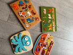 Houten Puzzels - Diverse, 4 stuks, Ophalen, Gebruikt, Puzzelen